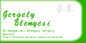 gergely blenyesi business card